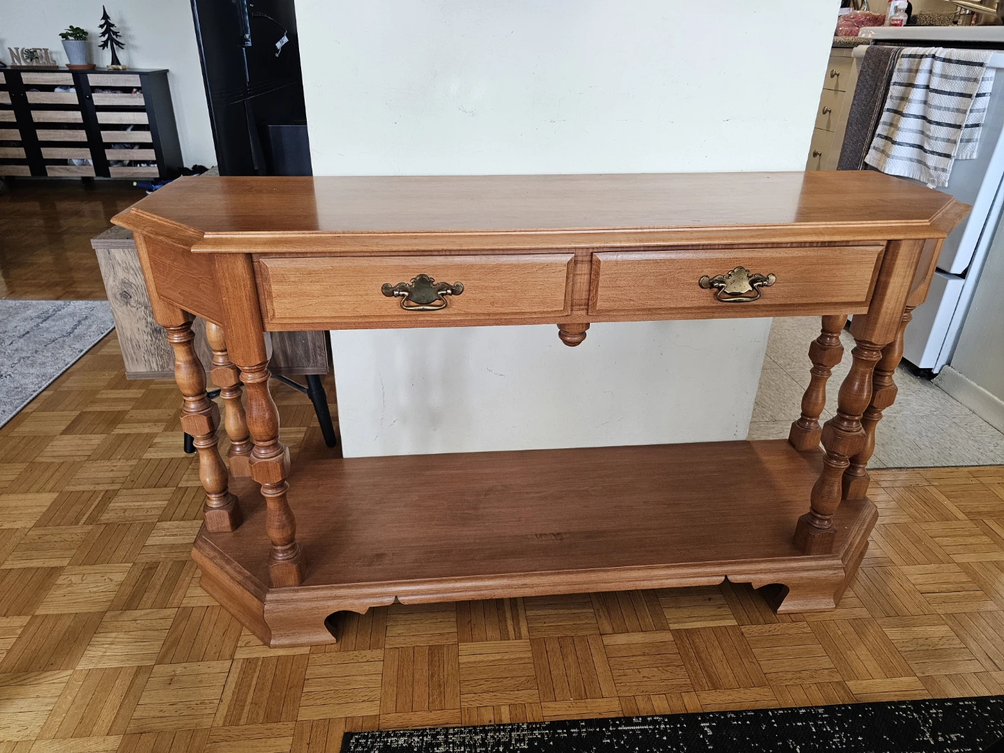 Wooden Console Table with Drawers