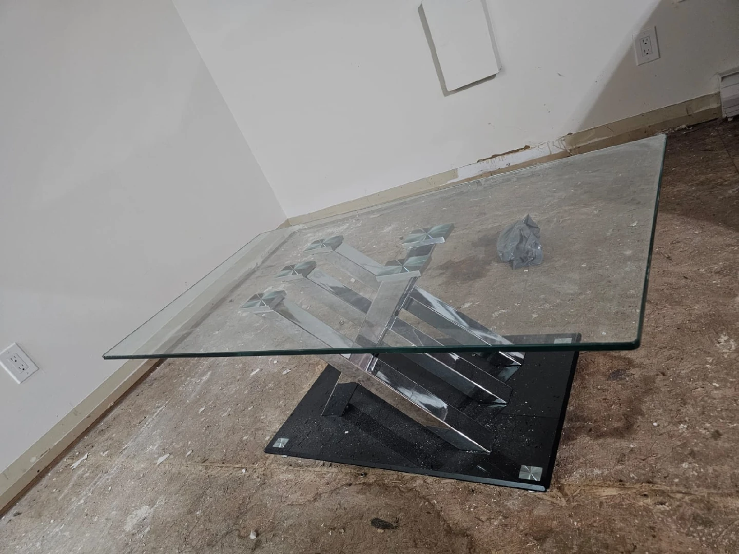 Glass Top Coffee Table with Chrome Legs - photo 2