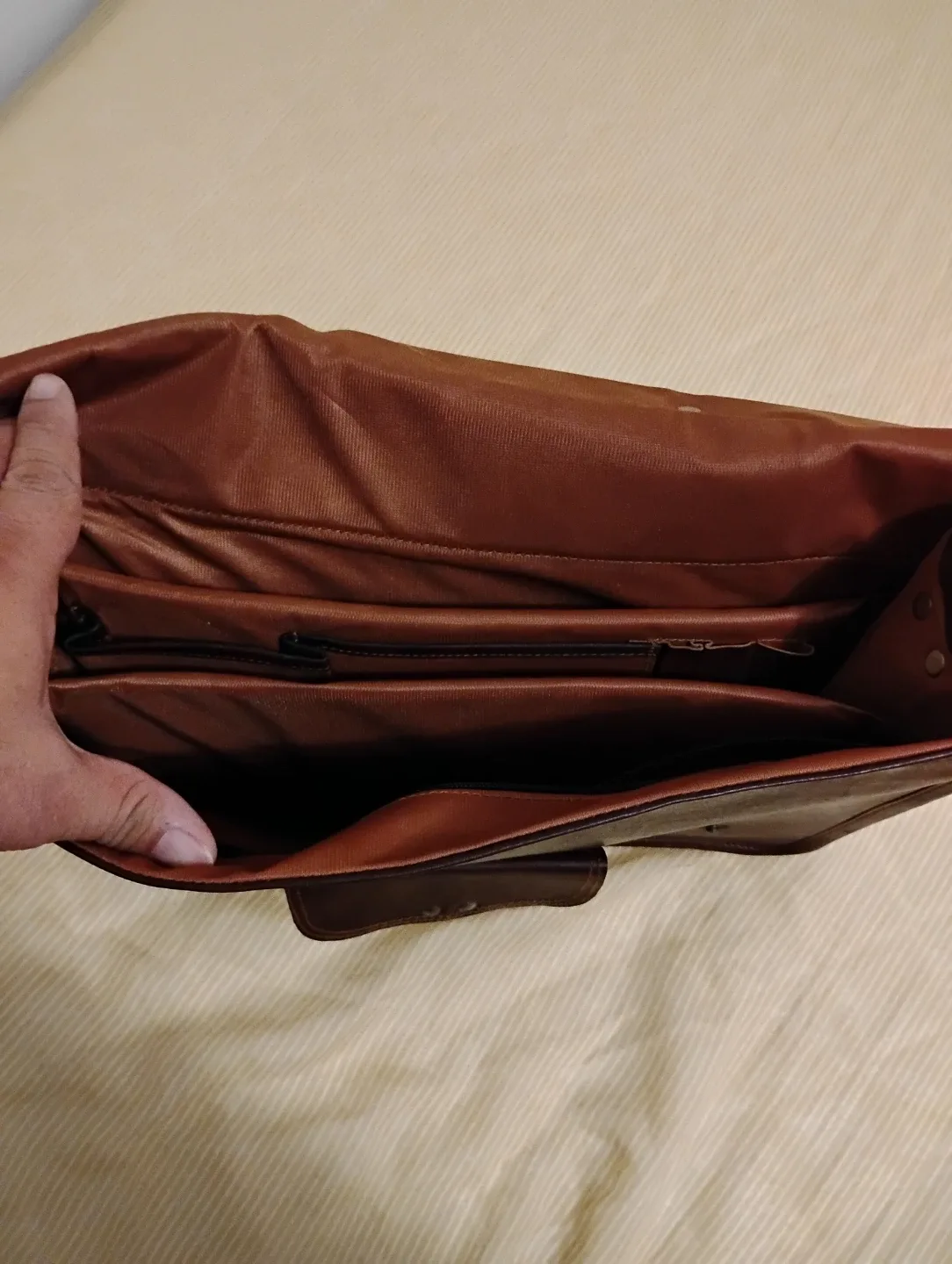 Leather Satchel Bag - Brown image indicator(4)