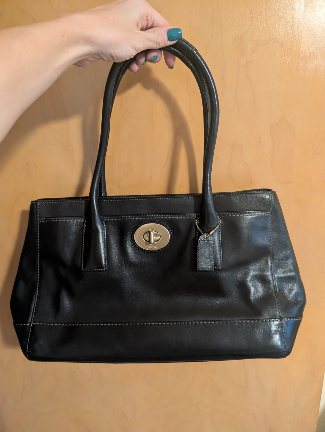 Coach Leather black purse/bag
