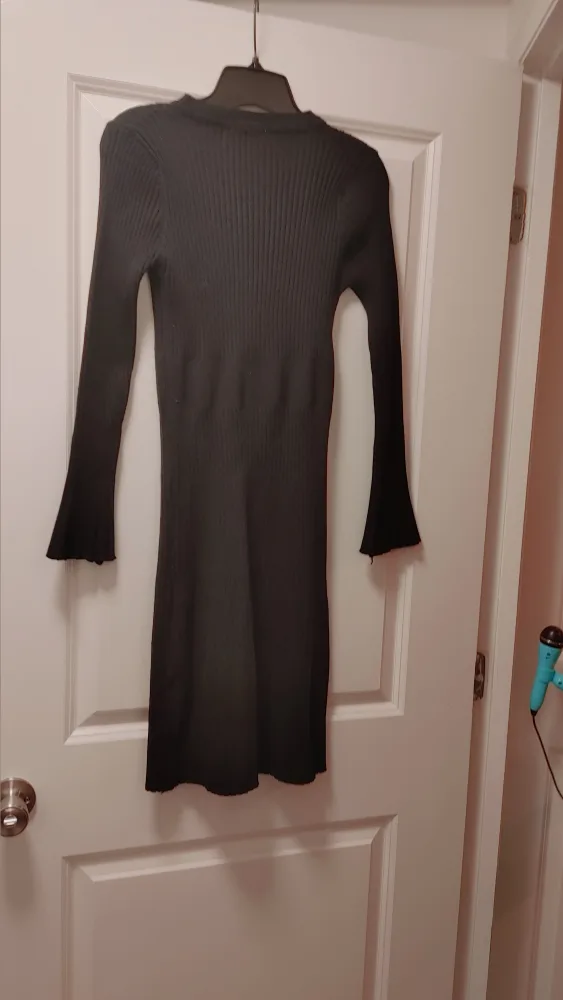 Black Ribbed Dress size Medium image indicator(9)