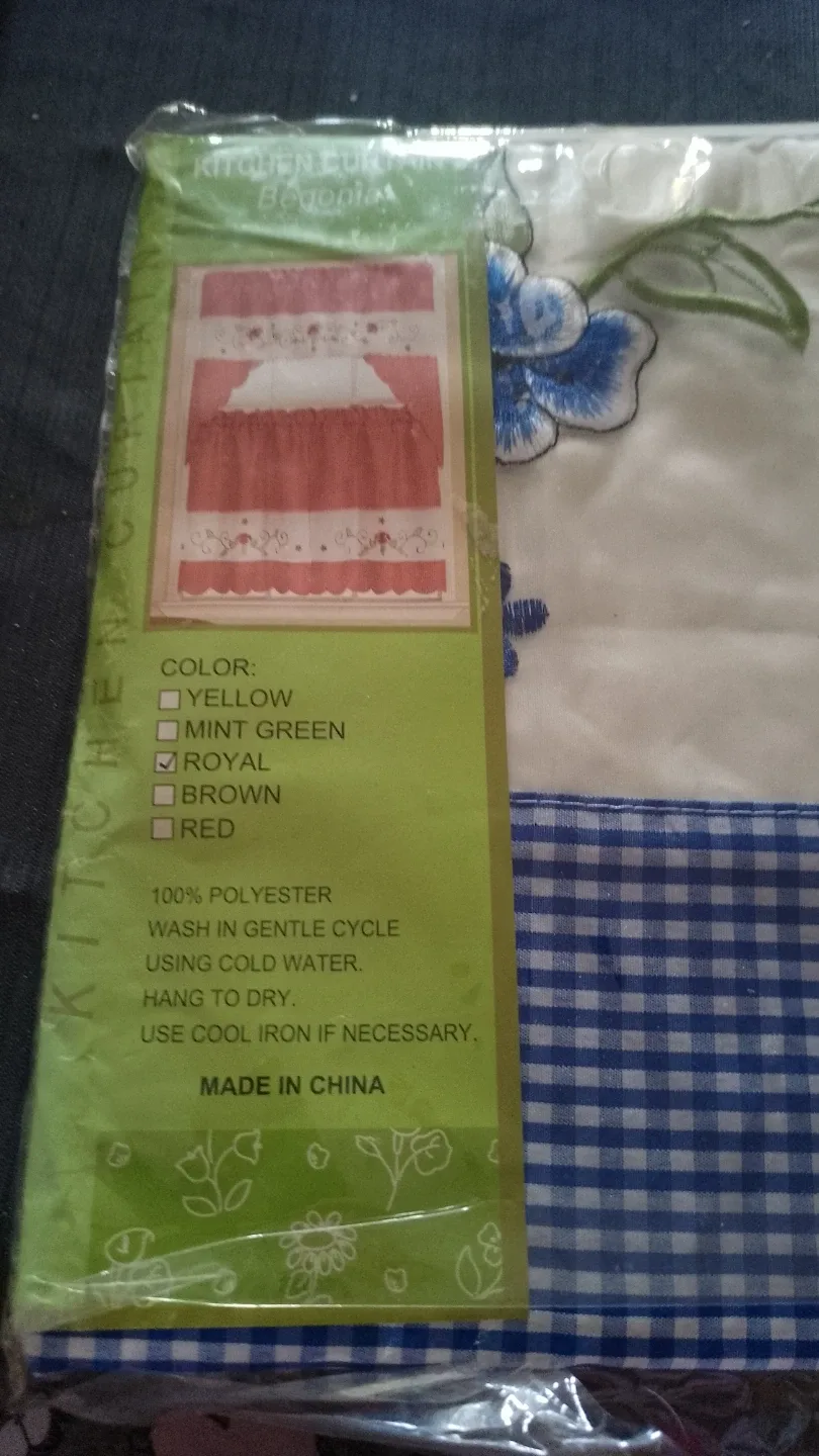 Kitchen Curtain Begonia - Royal Blue image indicator(3)