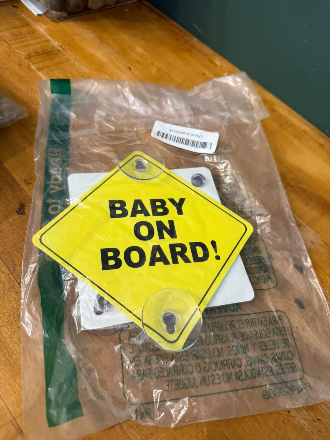 "Baby on Board" Car Sign - New in Package!