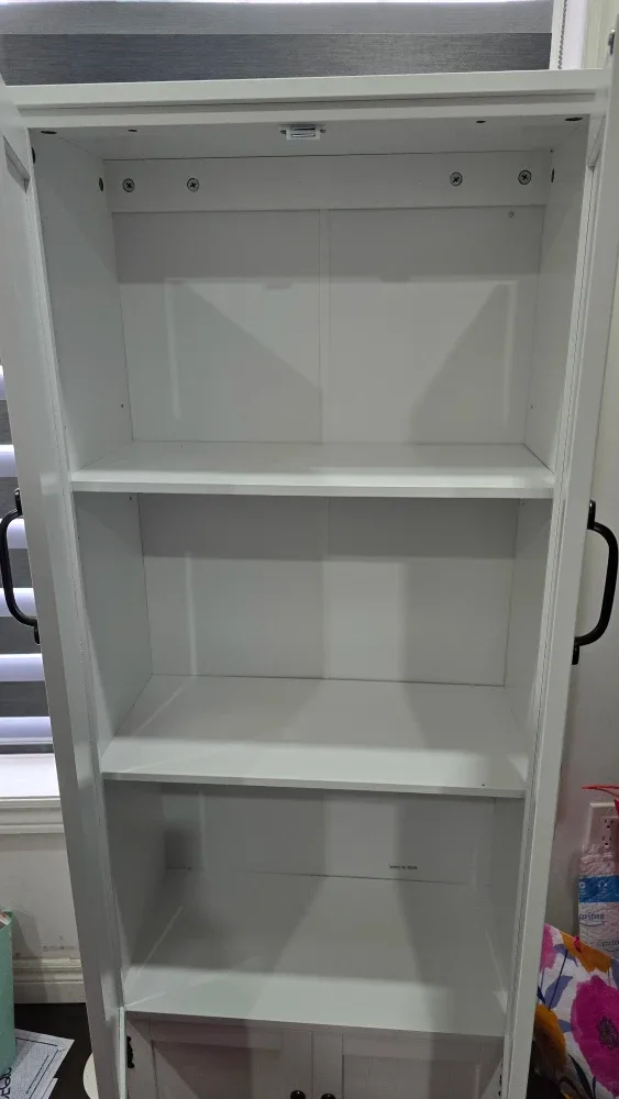 White Farmhouse Tall Cabinet image indicator(4)