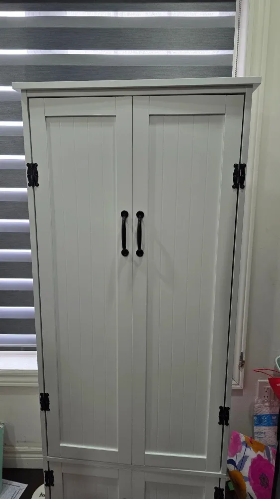 White Farmhouse Tall Cabinet image indicator(5)