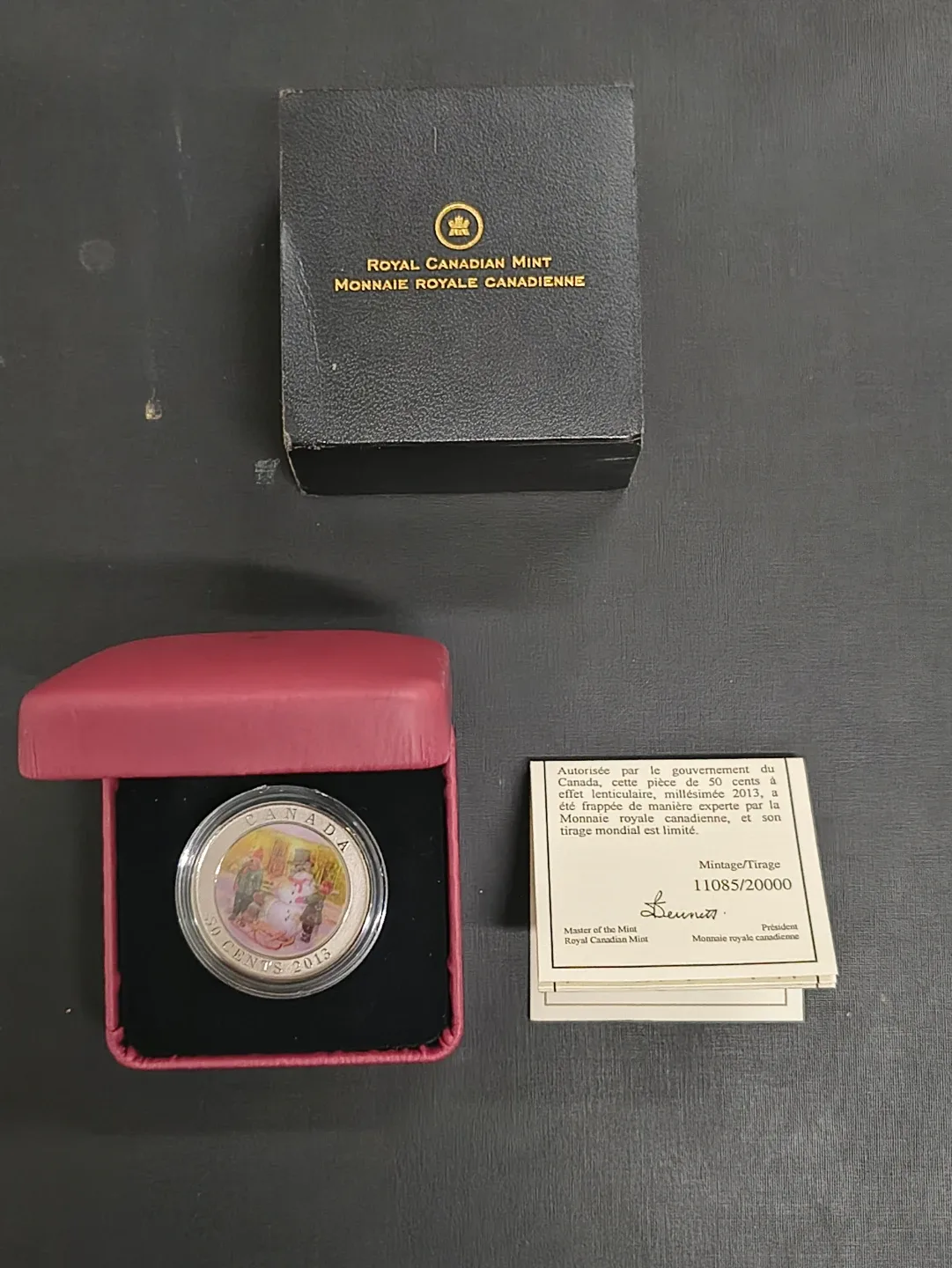 2013 50-Cent Coin – Lenticular Snowman