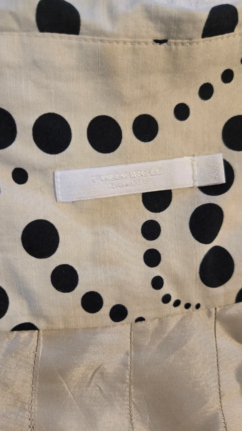 Full Circle Skirt - Beige with Black Dots image indicator(3)