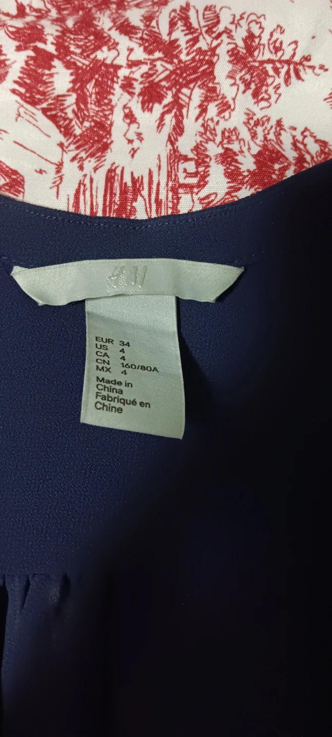 H&M Navy Blue Blouse - Size US 4 - photo 2