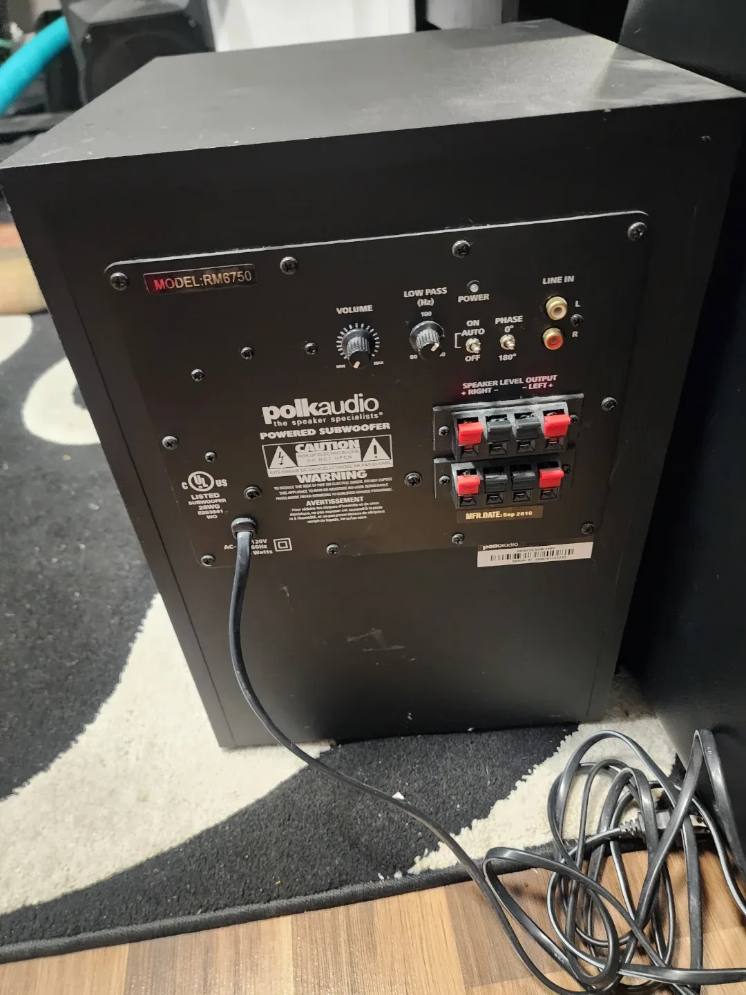 Polk Audio RM6750 Powered Subwoofer and reciever image indicator(3)