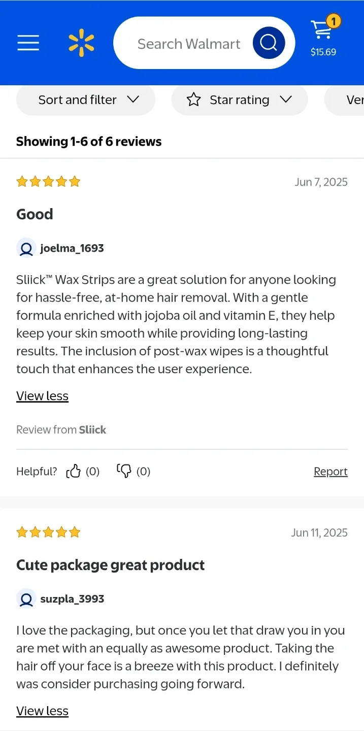 30 Sliick Wax Strips + 10 post wax wipes image indicator(7)