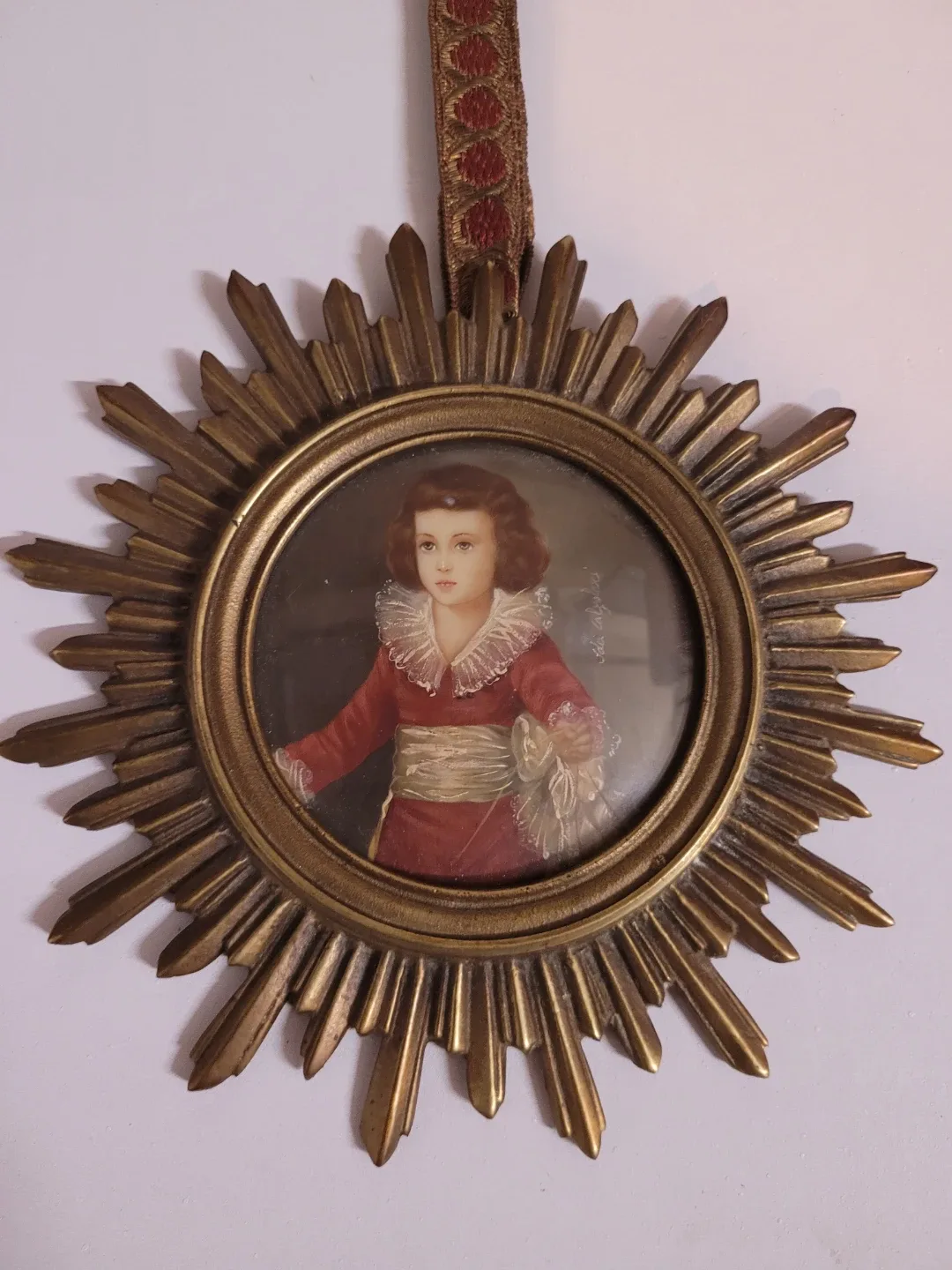 Hand painted miniature framed art work image indicator(3)