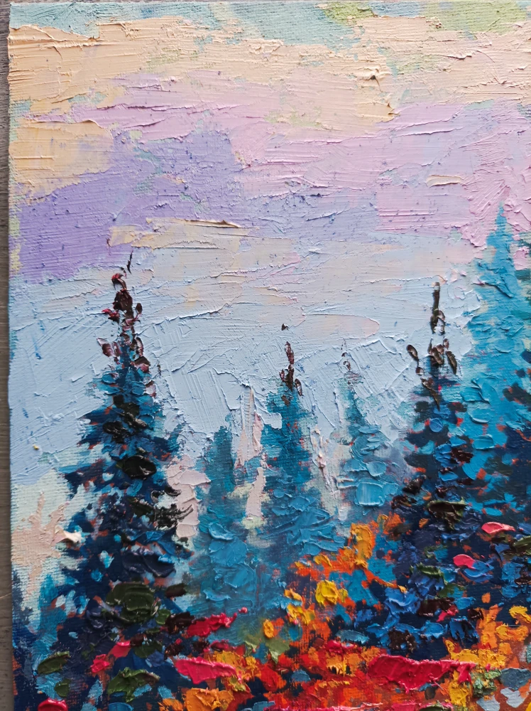 Morning in Mountains 8" by 10" - photo 4