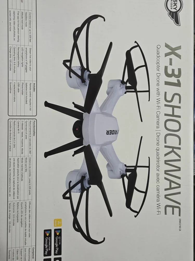 Sky Rider X-31 Shockwave Quadcopter Drone