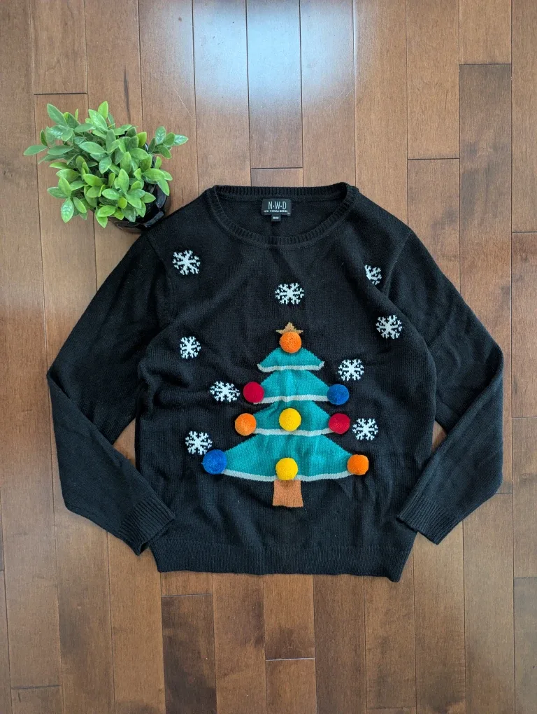 CHRISTMAS TREE VINTAGE KNIT SWEATER