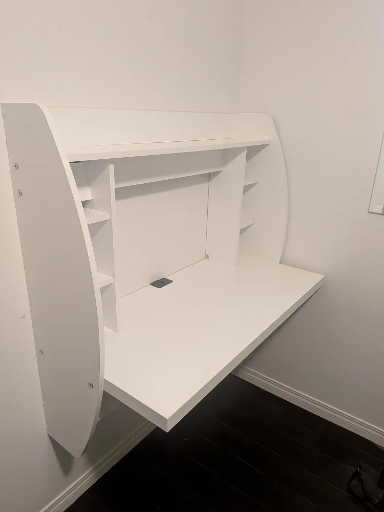 White Wall Mounted Floating Desk image indicator(2)