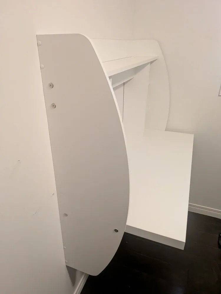 White Wall Mounted Floating Desk image indicator(3)