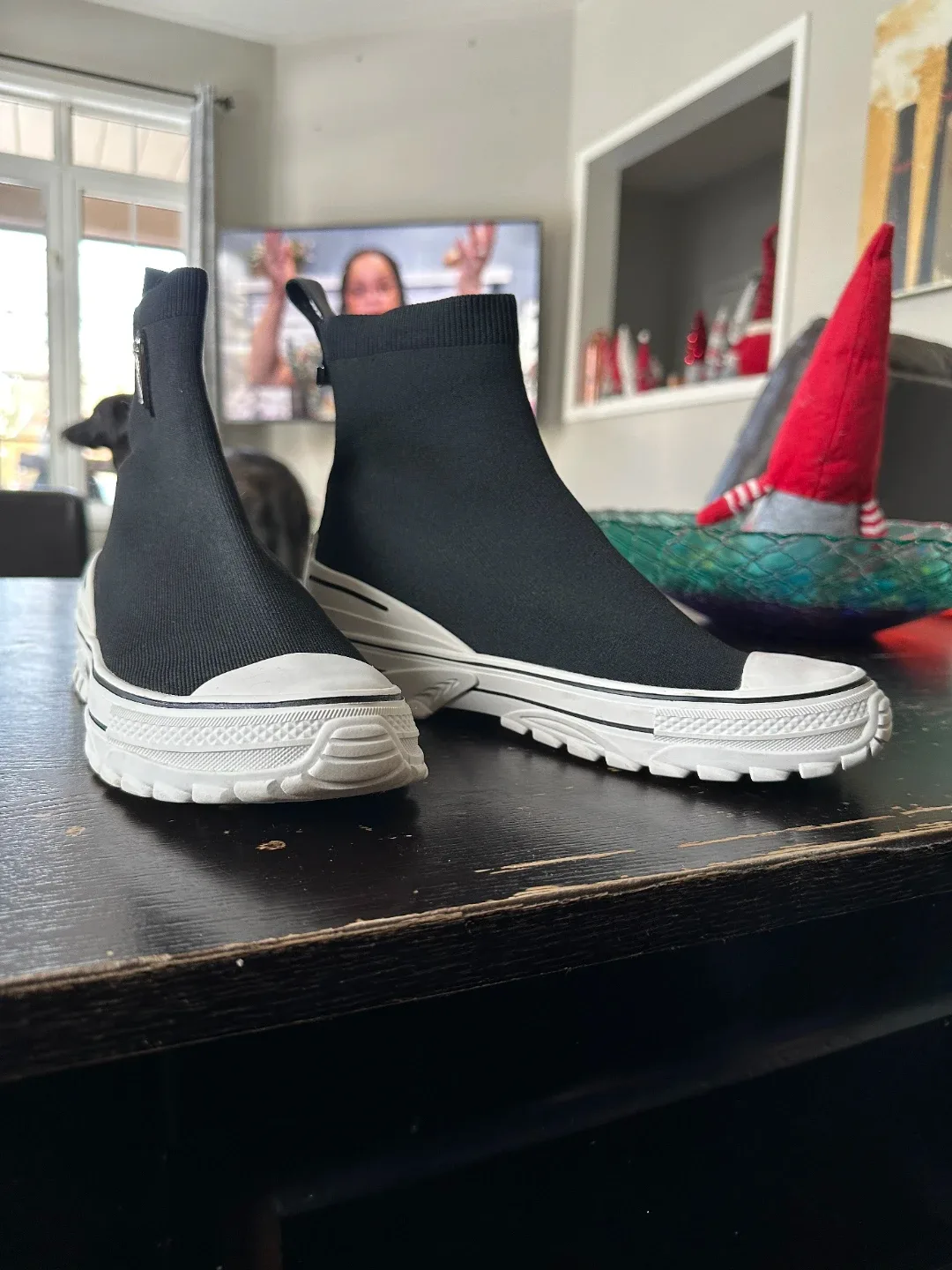 Wishbone Black Knit Platform Boots – Size 11 – Worn Once image indicator(2)