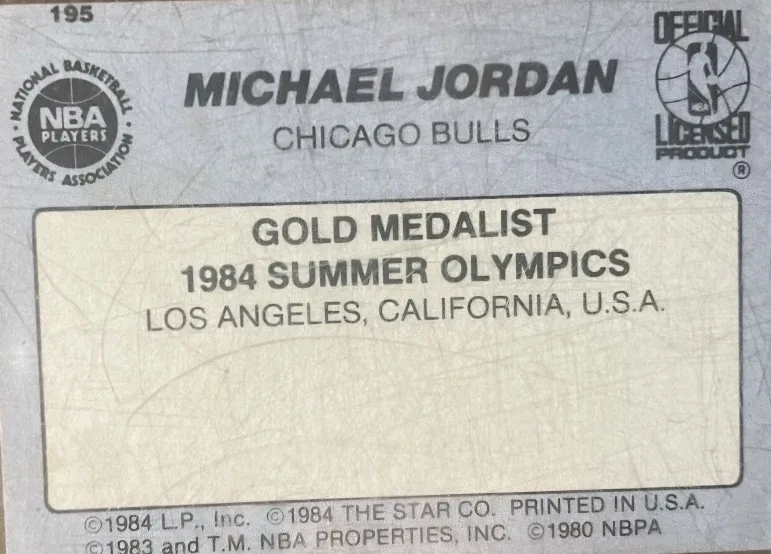 Michael Jordan 1984 Gold Medalist Autographed Card image indicator(2)