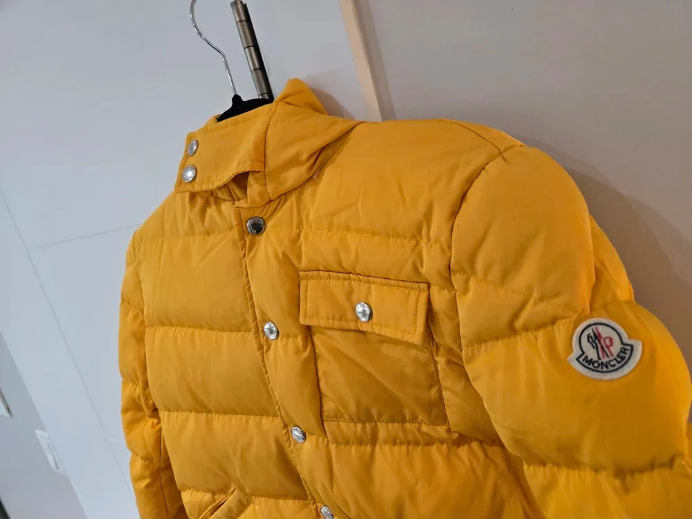 Moncler Yellow Puffer Jacket, Size 5 image indicator(7)