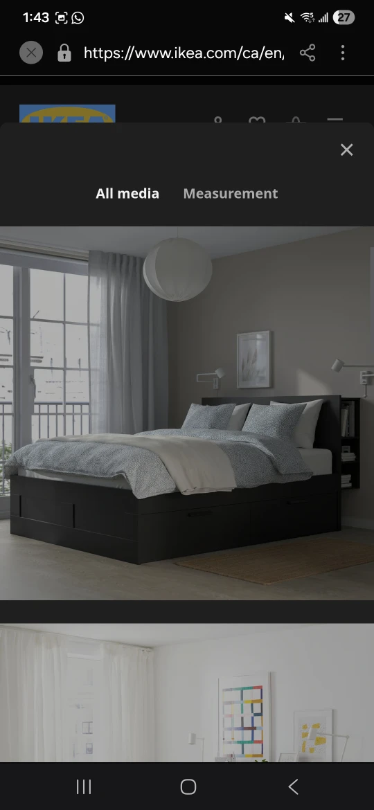 IKEA Brimnes Bed Frame with Storage - Queen Size - photo 5