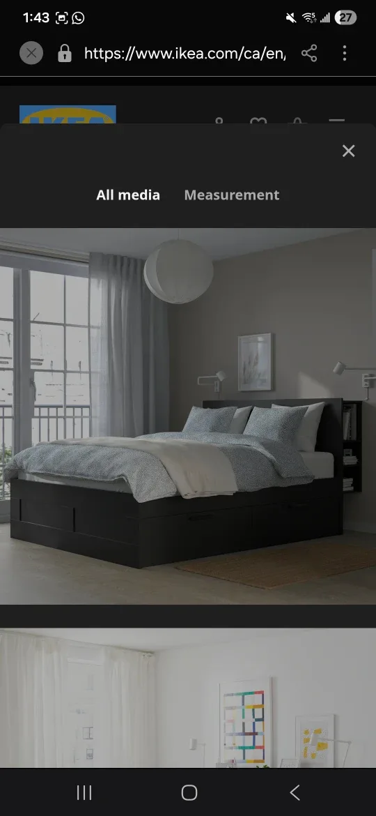 IKEA Brimnes Bed Frame with Storage - Queen Size image indicator(5)