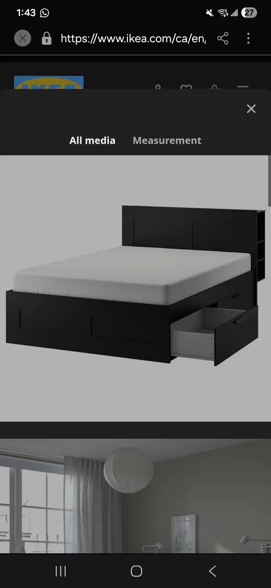 IKEA Brimnes Bed Frame with Storage - Queen Size image indicator(6)