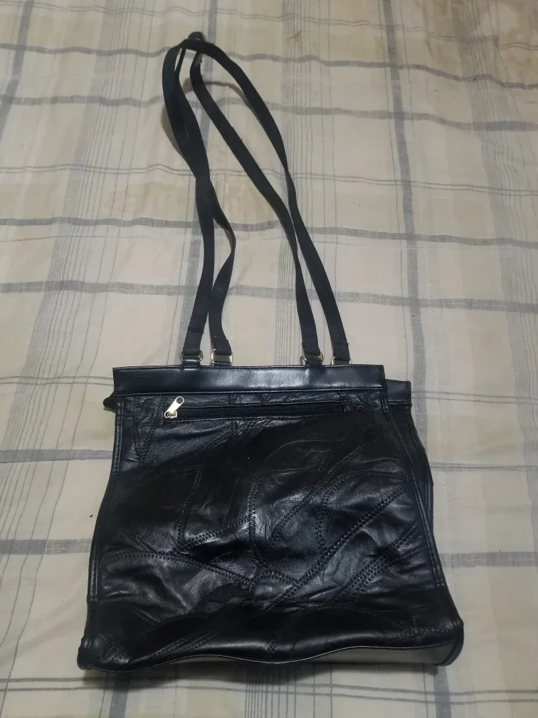 ZECA Black Leather Shoulder Bag image indicator(2)