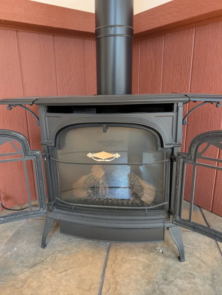 Black Cast Iron Wood Burning Stove