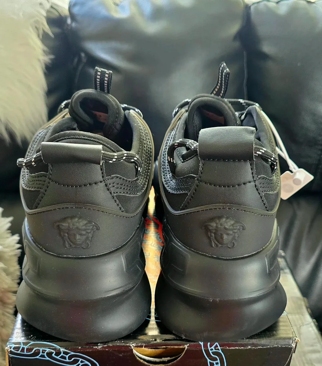 Brand new Versace Chain Reaction Triple Black Made in Italy 🇮🇹 image indicator(7)