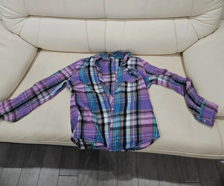 Ardene Purple Plaid Flannel cotton Shirt