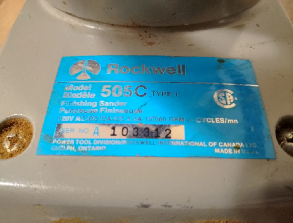 Rockwell 505C Finishing Sander - photo 3