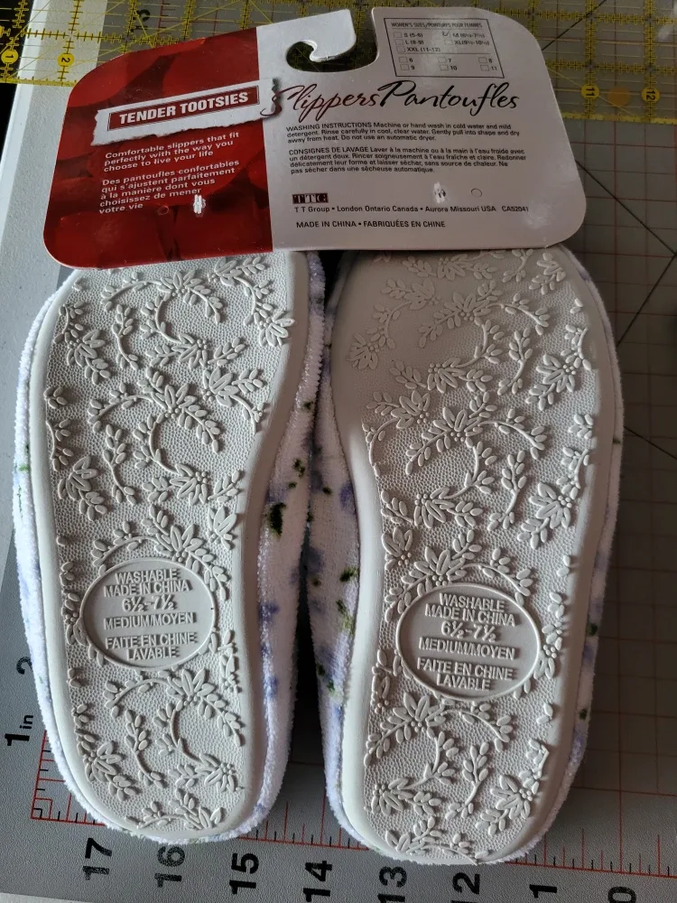 Tender Tootsies 2 Pairs Ballerina Slippers - Size M image indicator(6)