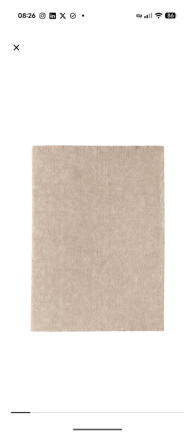 IKEA STOENSE Rug, Low Pile, Off-White - 5'7" x 7'10" - photo 2