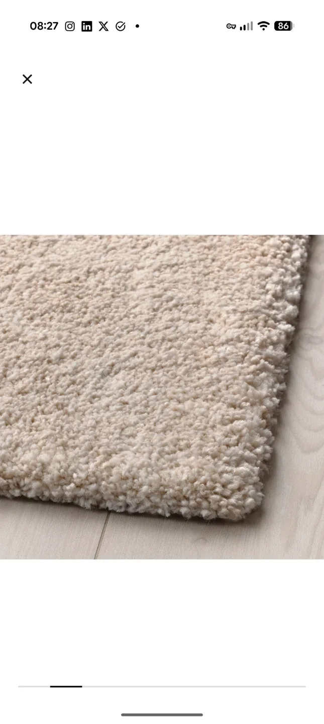 IKEA STOENSE Rug, Low Pile, Off-White - 5'7" x 7'10" image indicator(6)