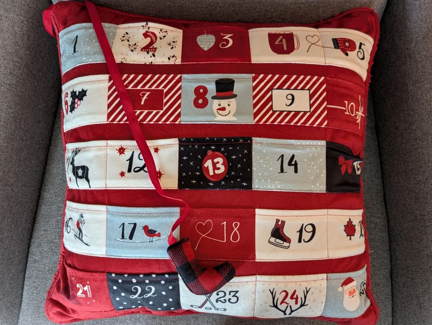 SUPER FUN ADVENT CALENDAR CUSHION