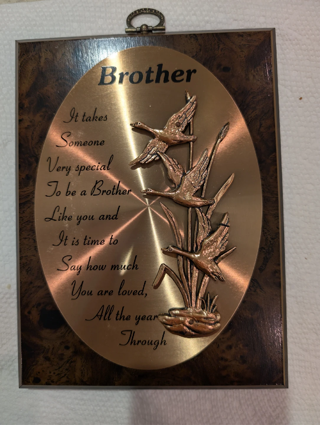 Vintage Bell Tree Inc. Brother 3D Copper Wood Wall Decor - photo 2