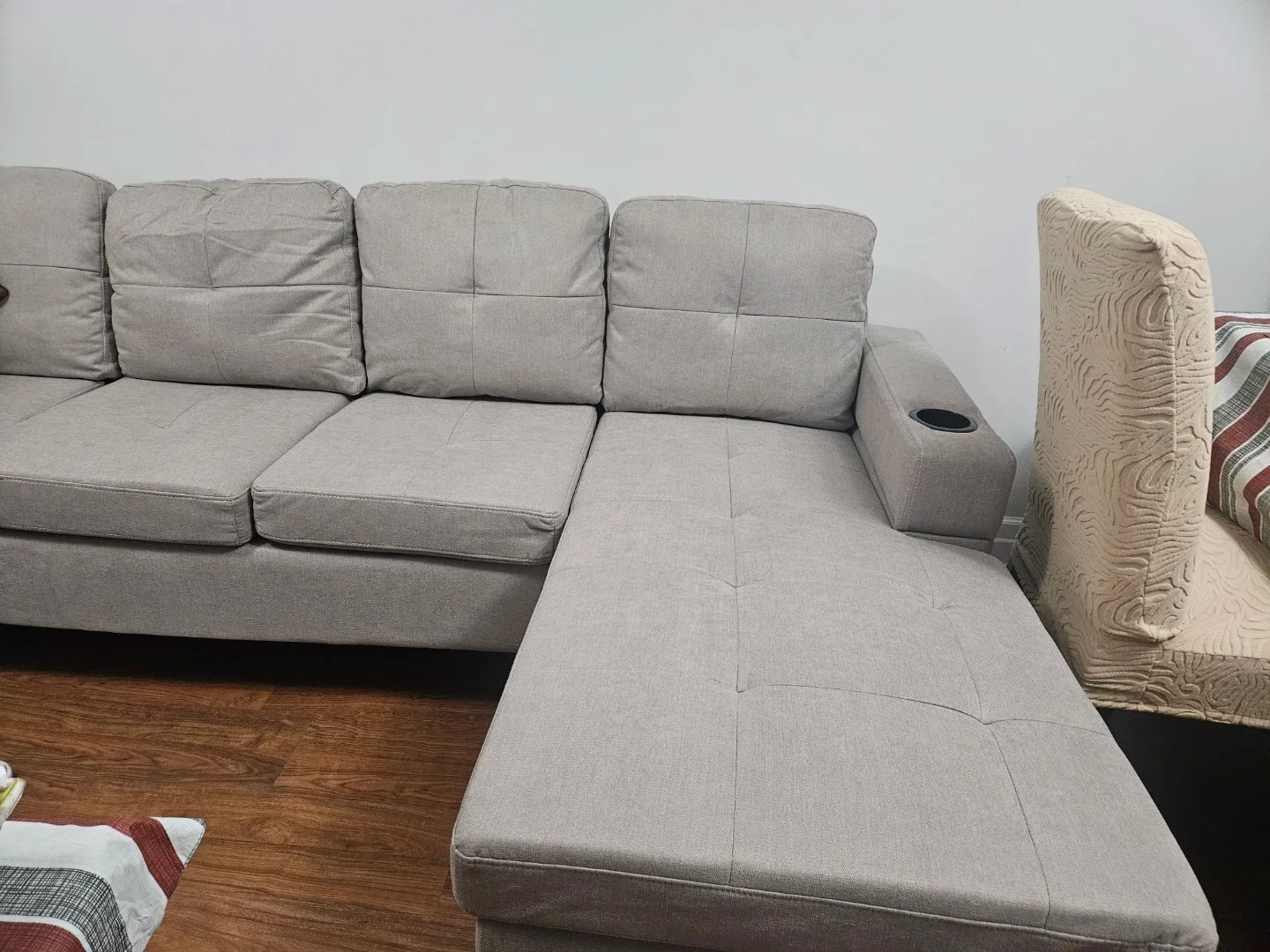 Comfortable Sectional Sofa - Light Grey image indicator(3)