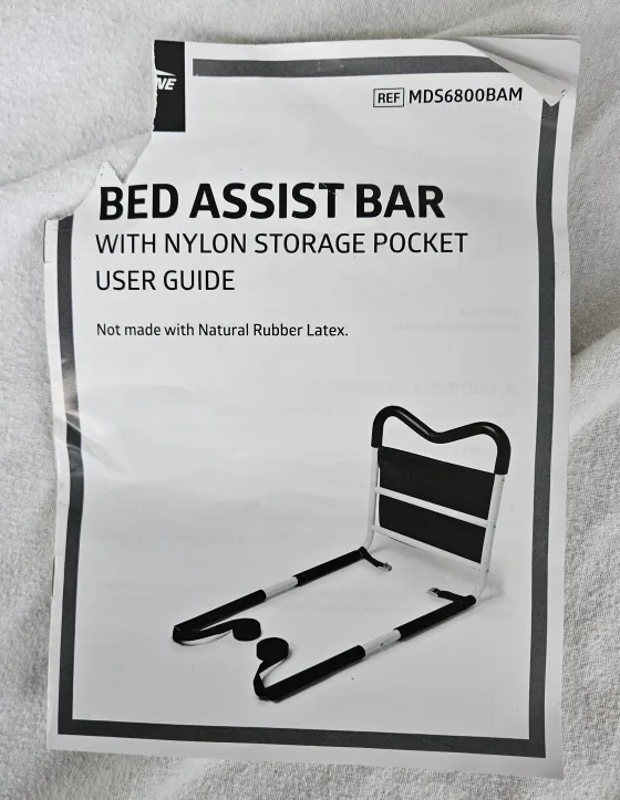 New Medline Bed Assist Bar with Storage Pocket image indicator(5)