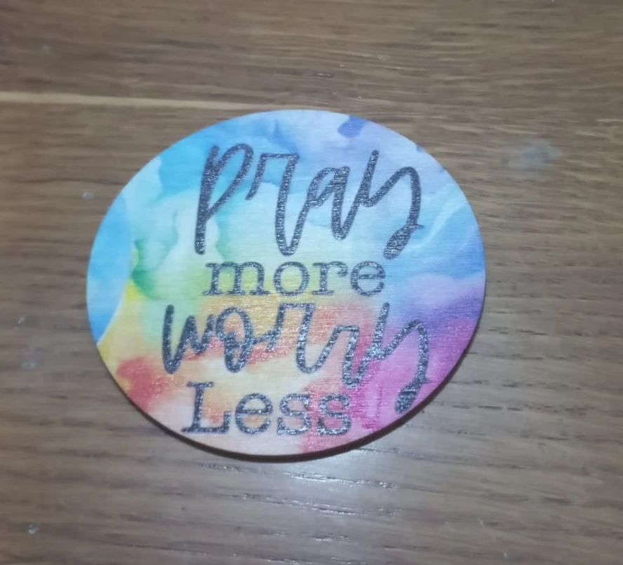 Pray More Worry Less Coaster