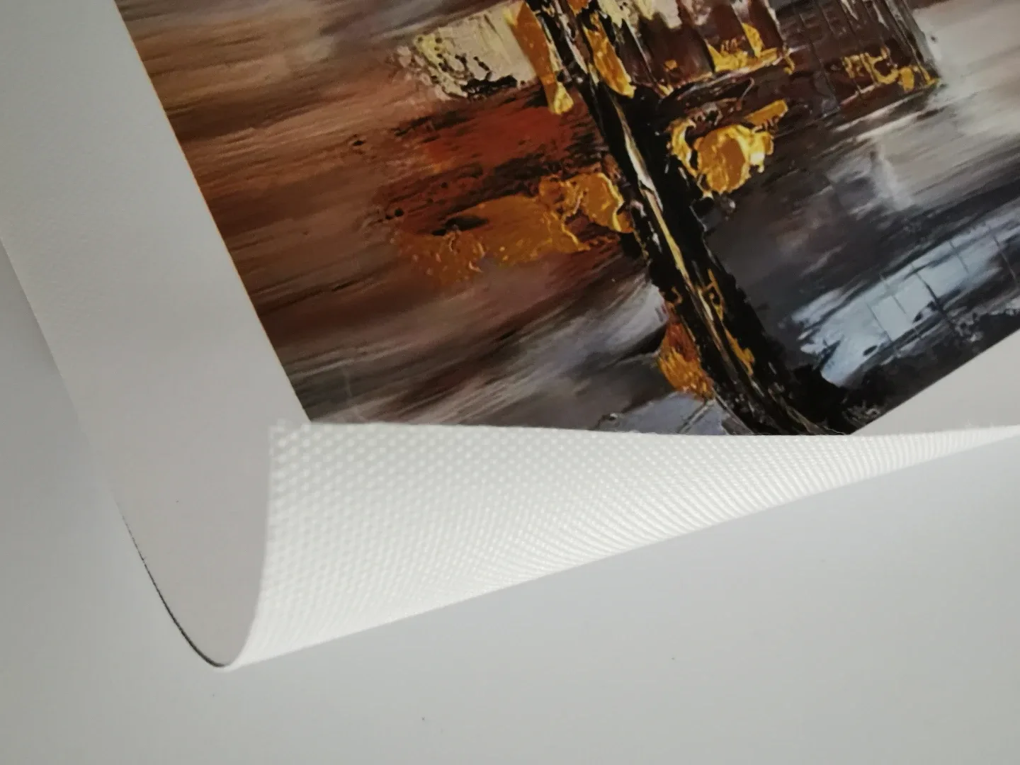 Cityscape Print - Brown, White, Gold image indicator(3)