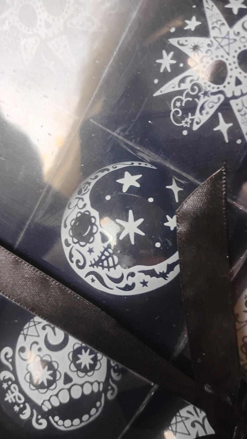 New Black Bright Ornament Set - Skull/Moon Design - photo 4