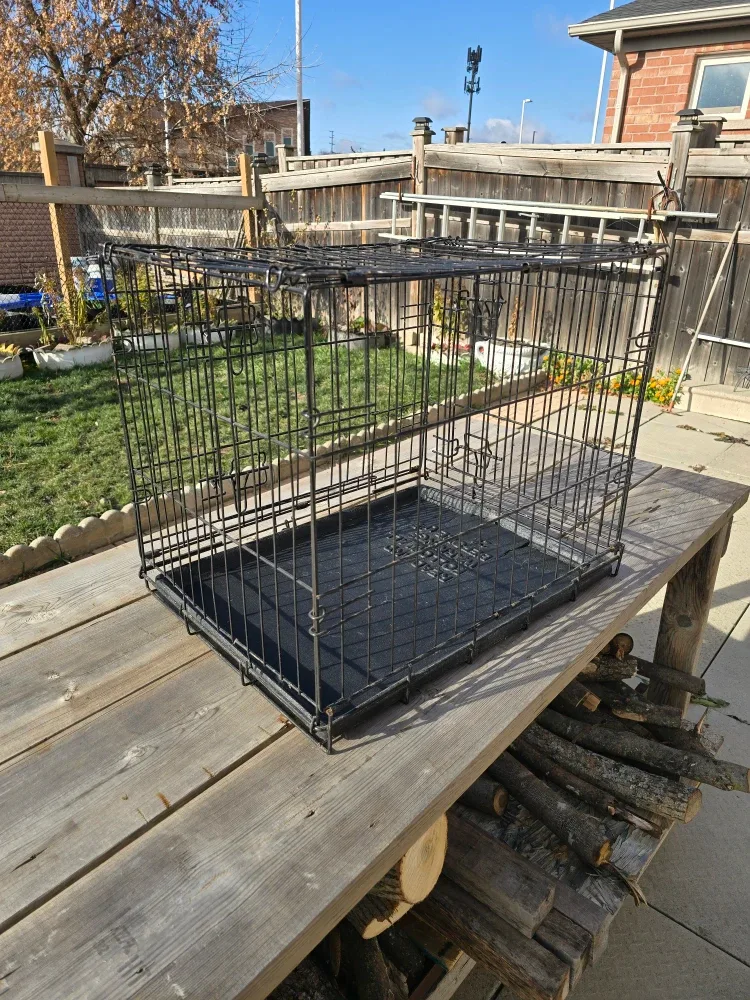 Dog Cage - Black, 21 inches tall