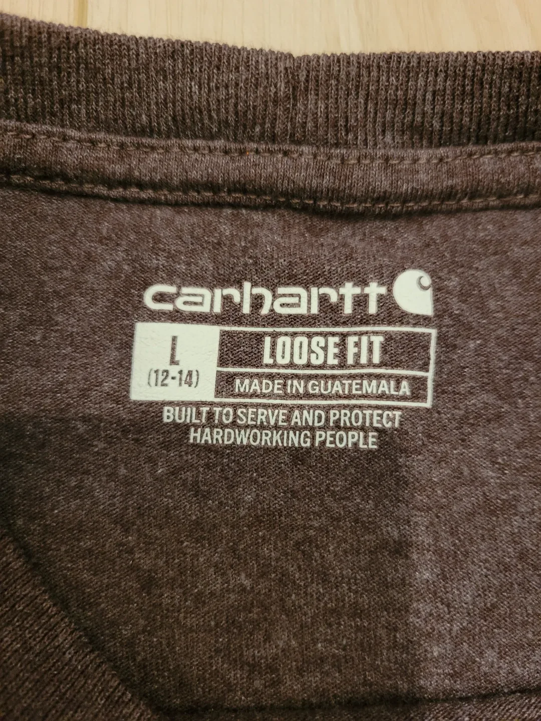 CarHartt T Shirt Brown Womens Sz Large loose image indicator(3)