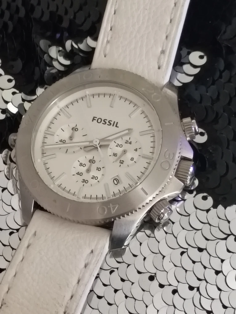 Fossil Ladies' White Chronograph Watch - photo 2