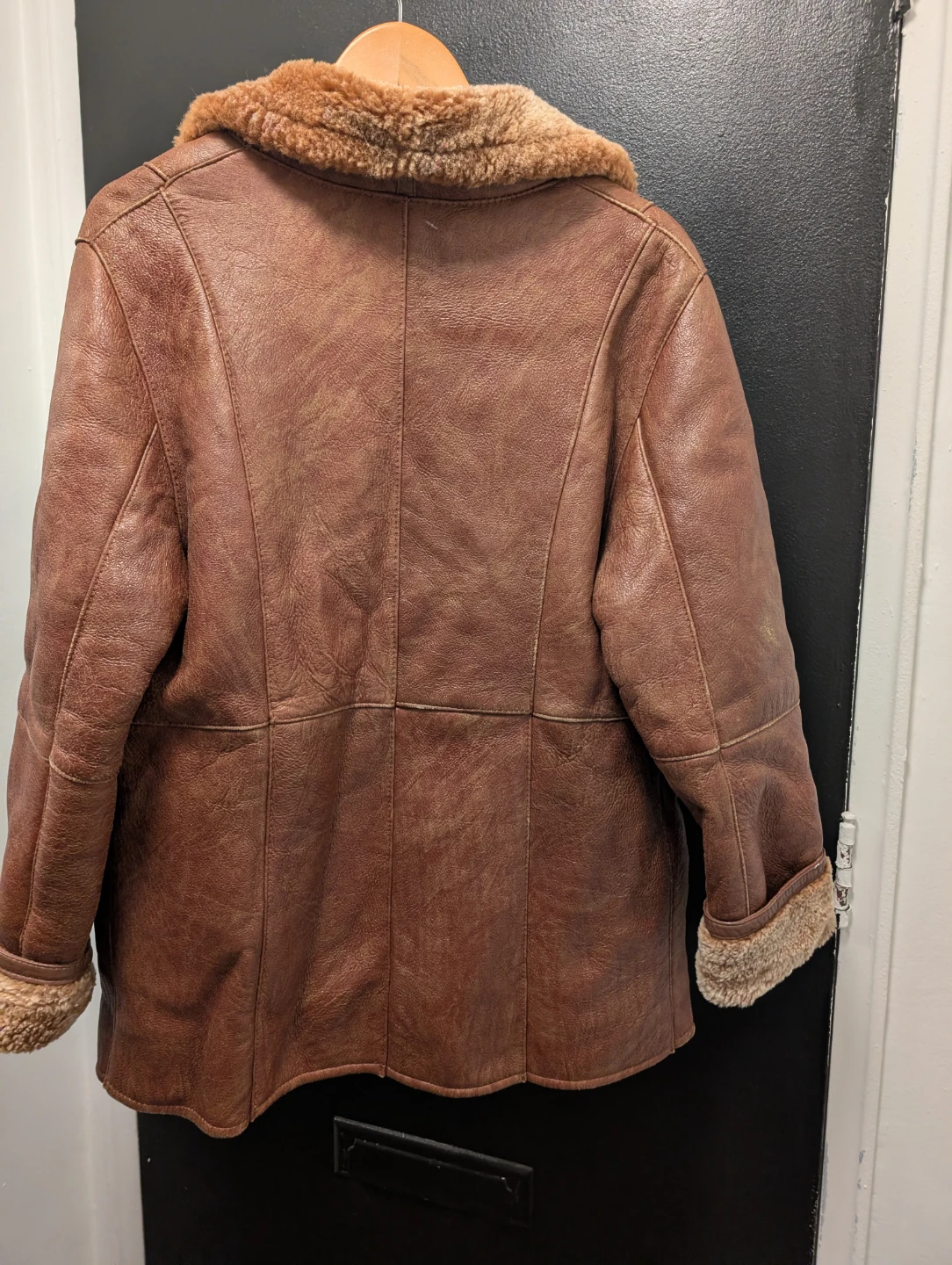 Shearling Leather Coat - Medium - photo 2