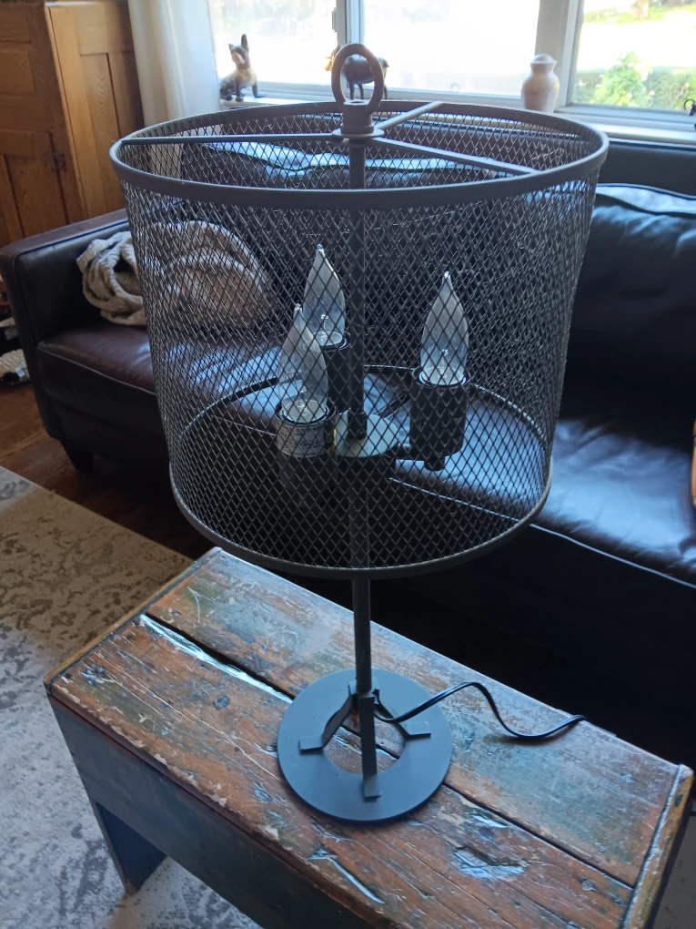 Metal Mesh Accent Lamp