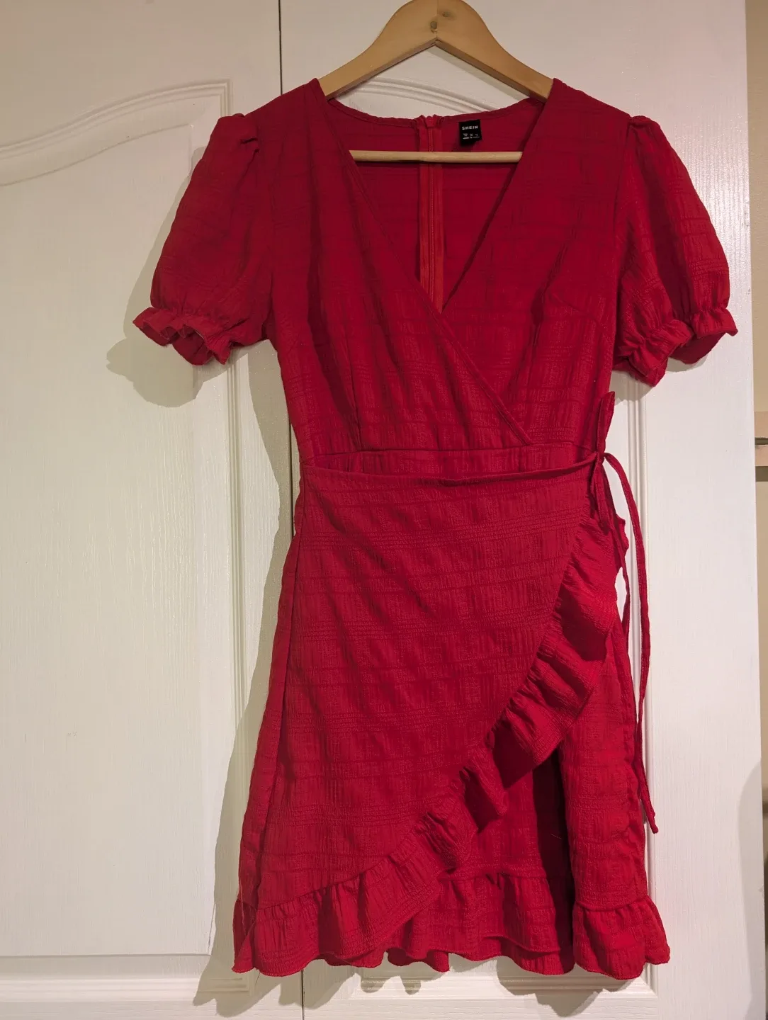 Shein Red Wrap Dress - Size xs thumbnail
