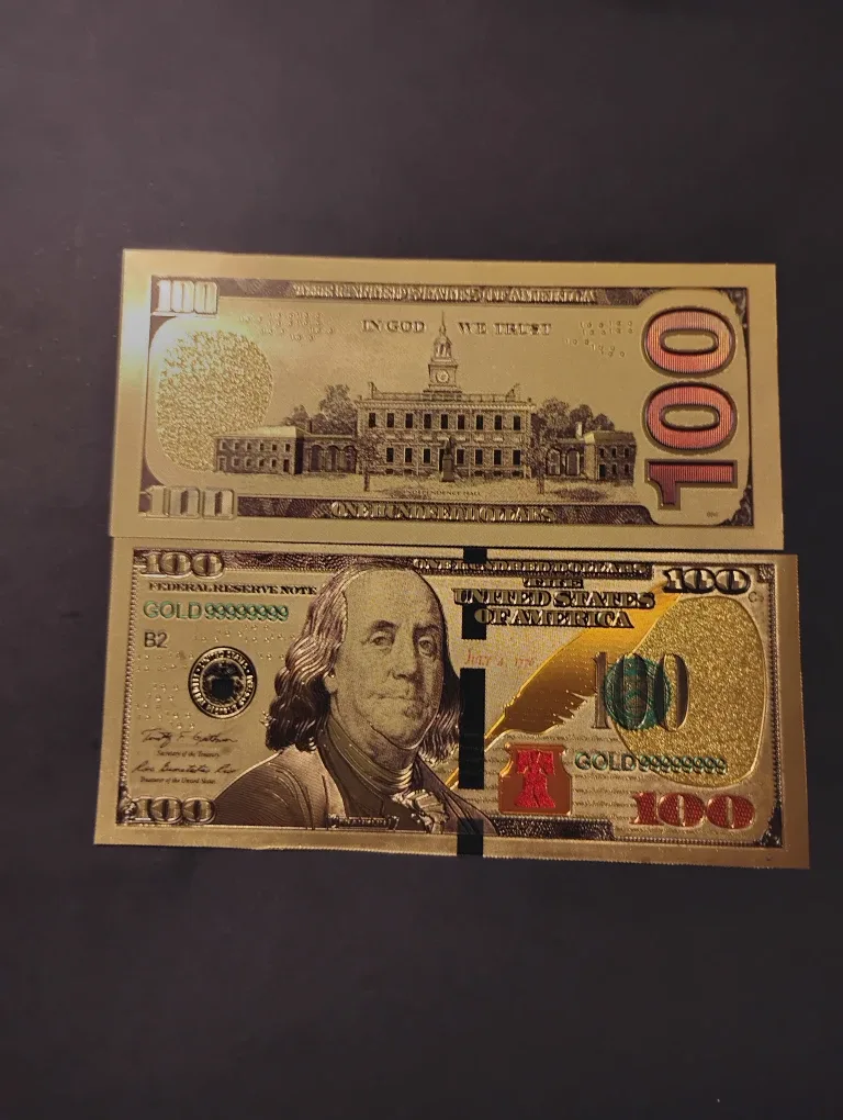 USD 100 dollar foil novelty bill