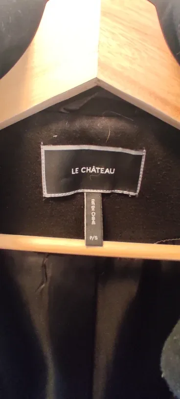 Le Chateau Moto Black Trench Coat - Size P/S image indicator(5)
