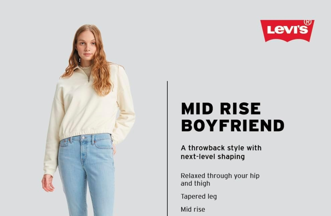 Levi's Mid Rise Boyfriend Jeans